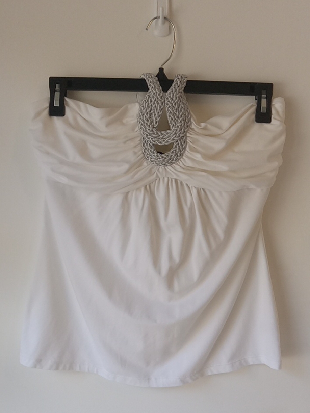 White House Black Market White Dressy Strapless Top